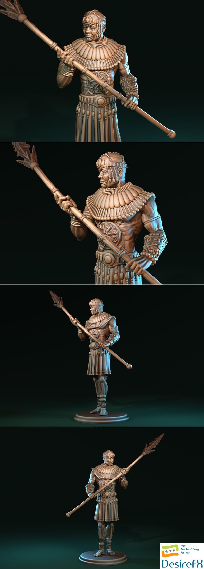 Jabulani the warrior 3D Print