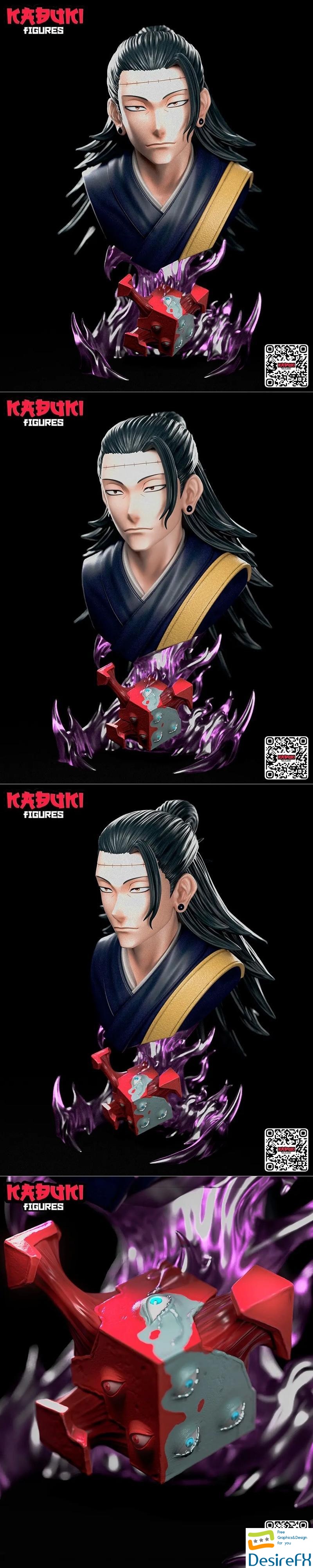 Kabuki Figures - Geto Bust 3D Print