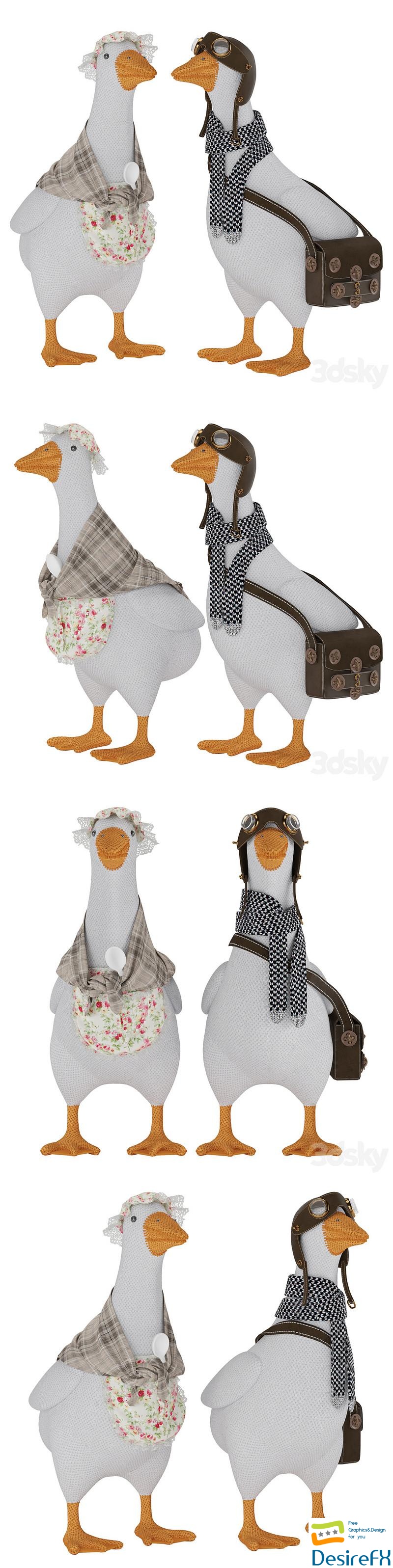 Knitted Geese 3D Model