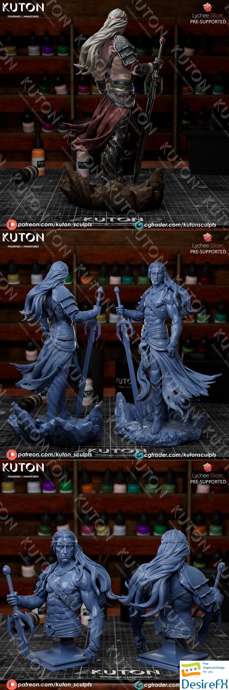 Kuton Figurines - Elric 3D Print