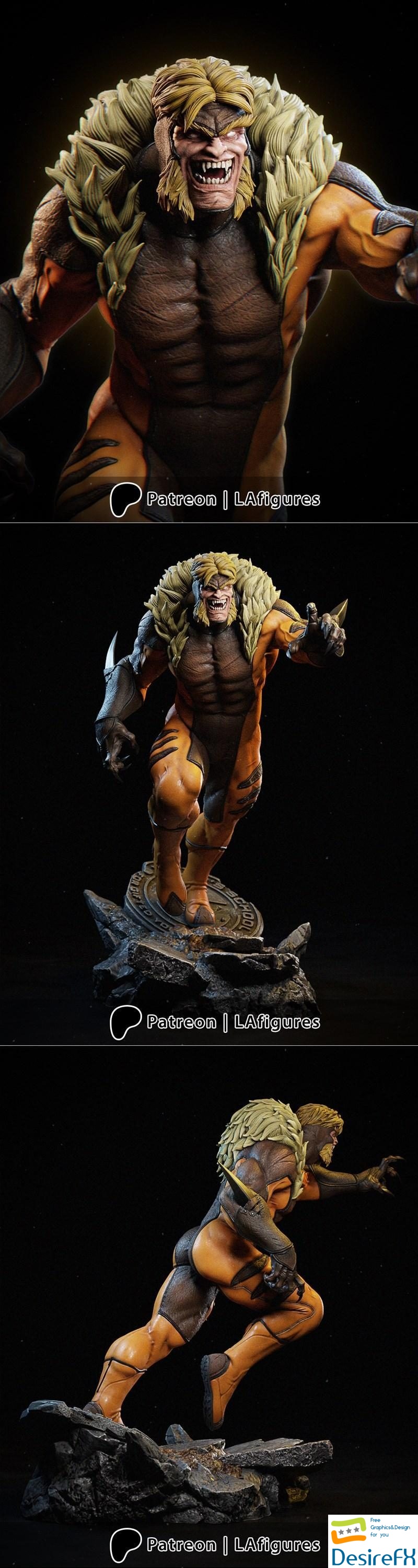 L.A. Figures - Sabretooth - X-Men 3D Print
