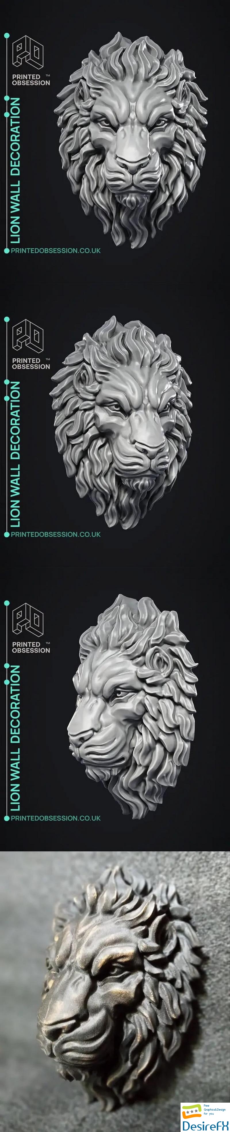 Lion - Wall Decoration - 3D Print
