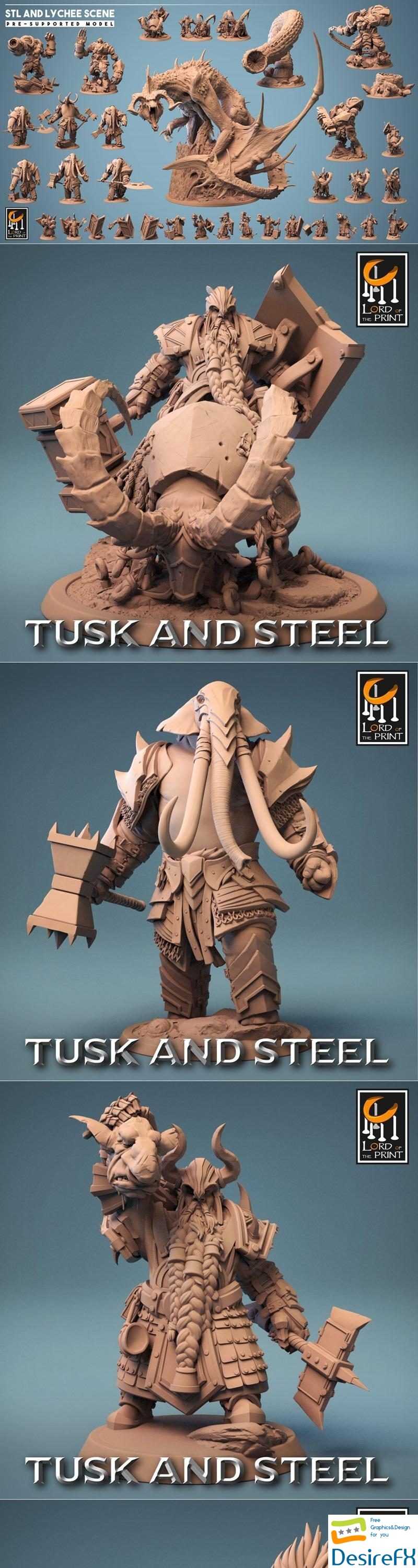 Lord of the Print - Tusk and Steel August 2023 3D Print