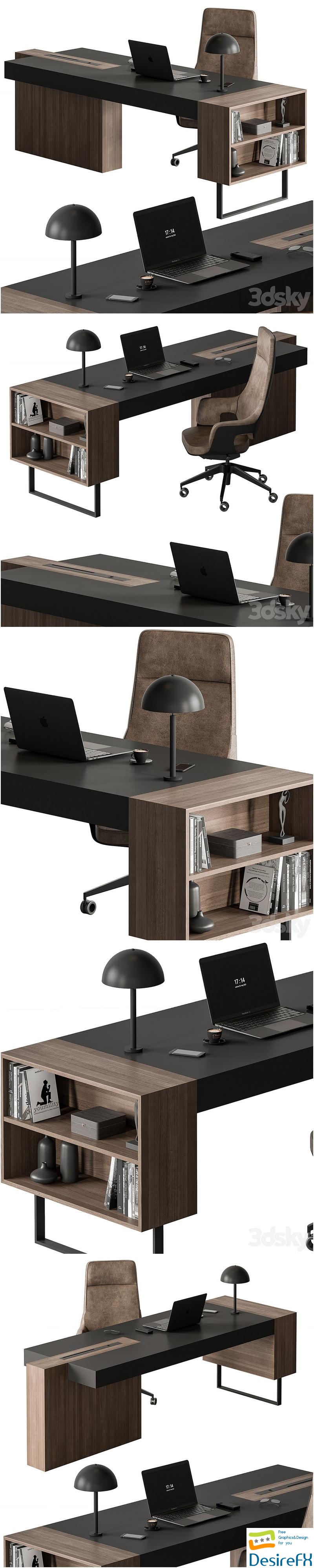 Manager Set - Office Furniture 467 3D Model