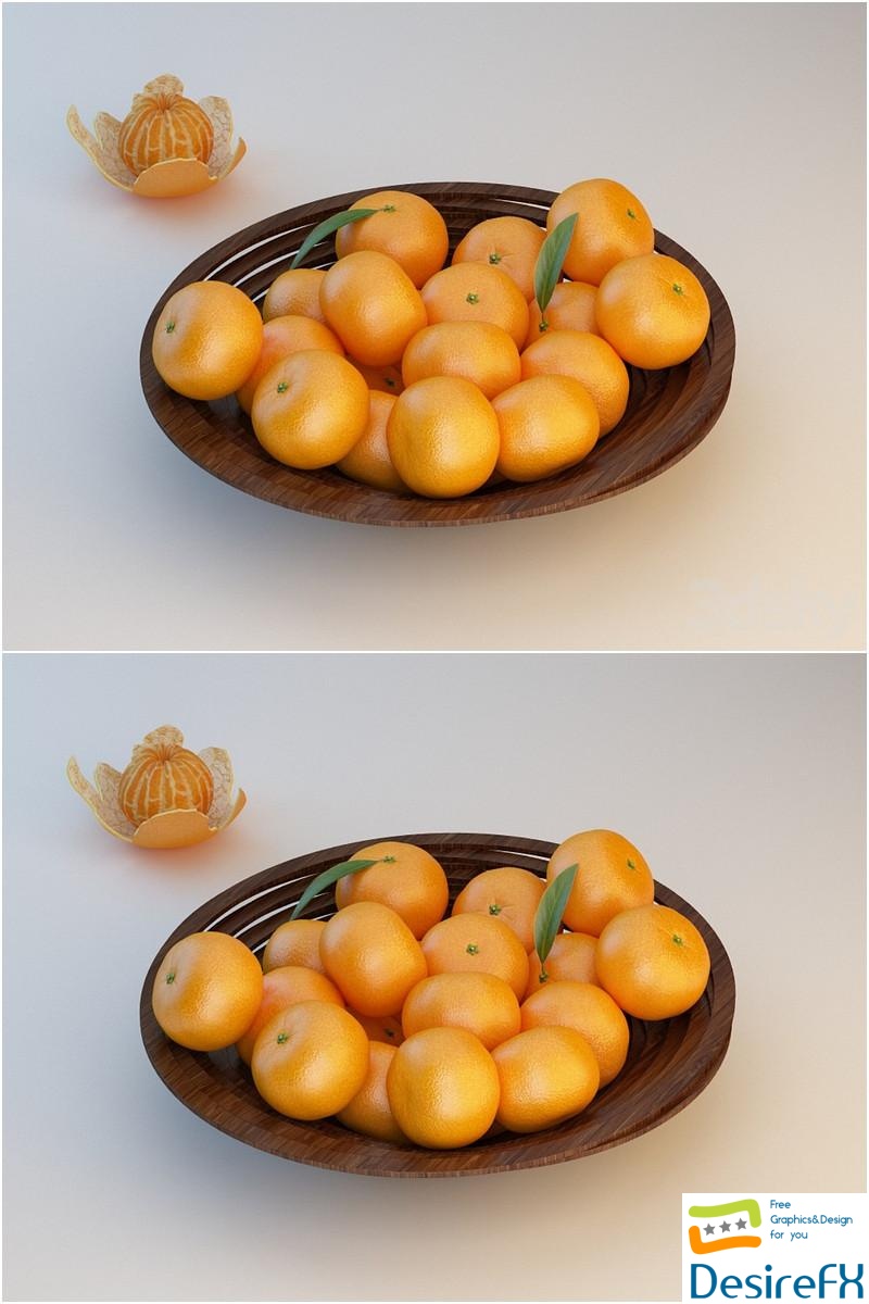 Mandarins 3D Model