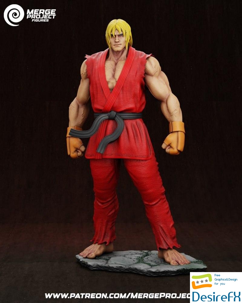 Merge Project Figures - Street Fighter - Ken - 3D Print