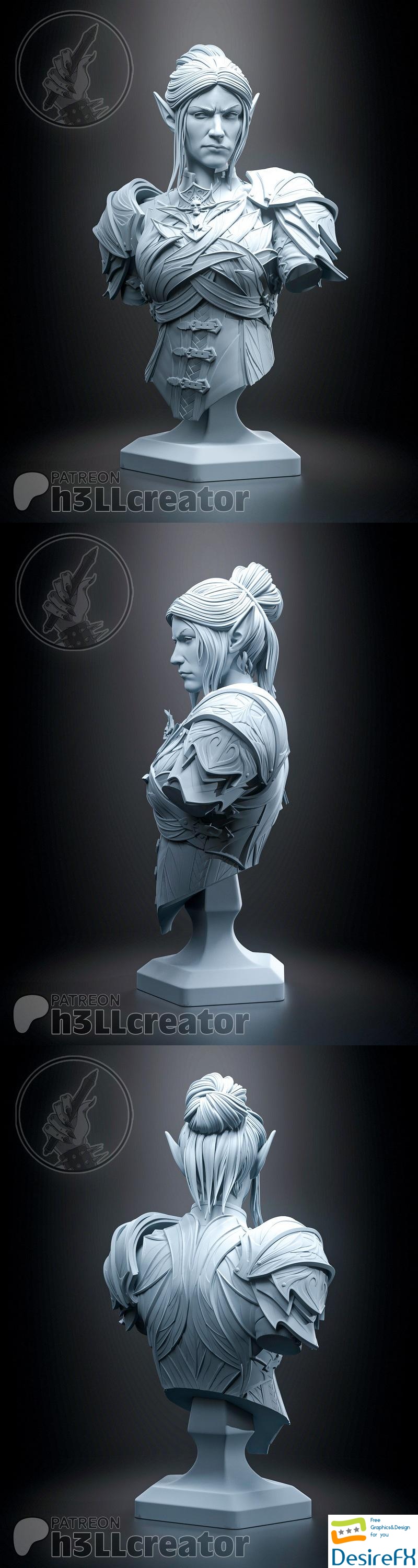 Minthara Bust - 3D Print