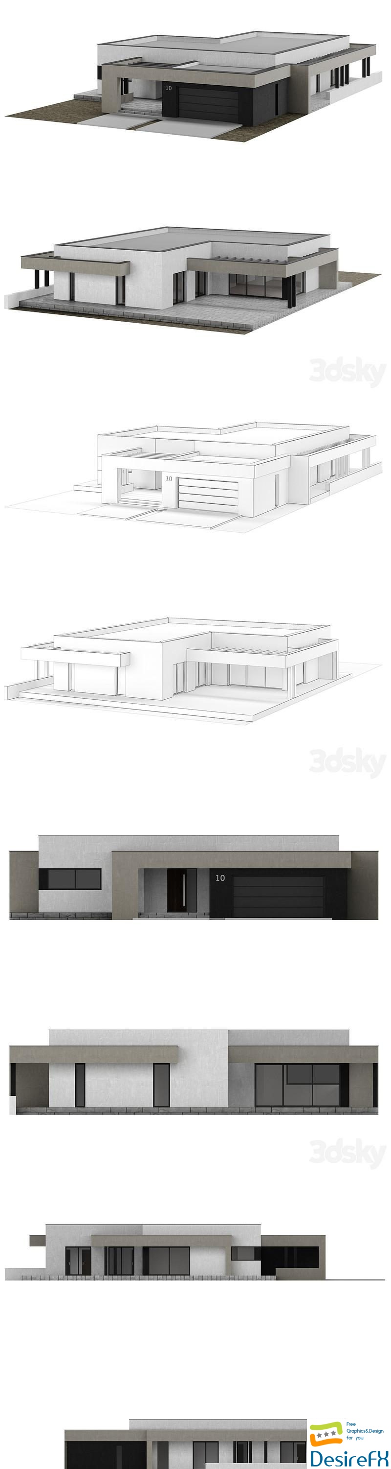 Modern House 003 3D Model