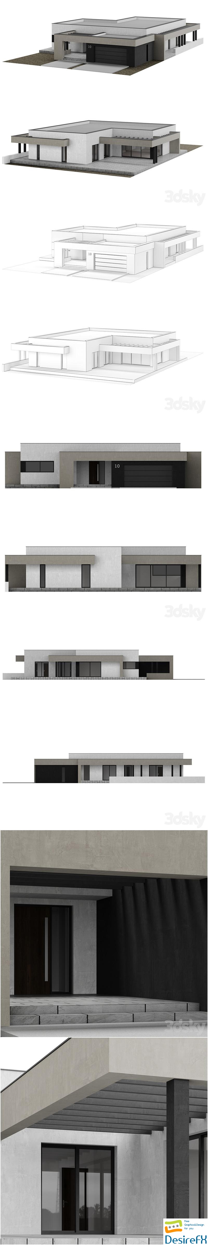 Modern House 003 3D Model