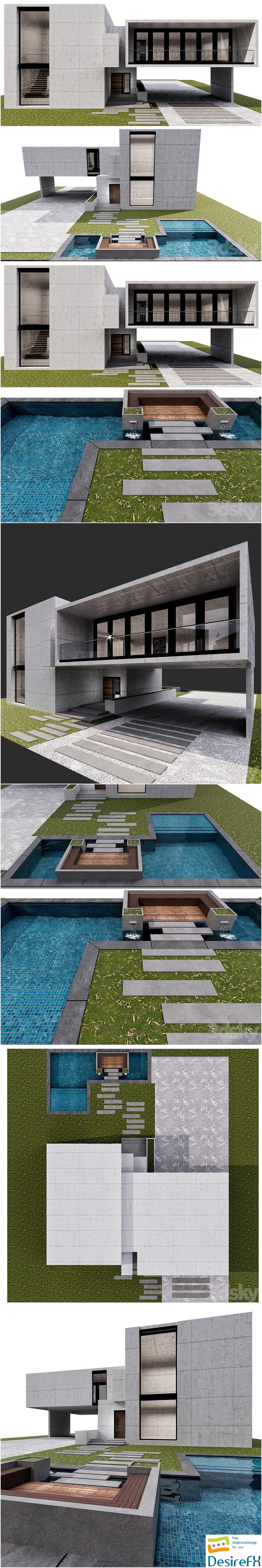 MODERN HOUSE NO14 3D Model