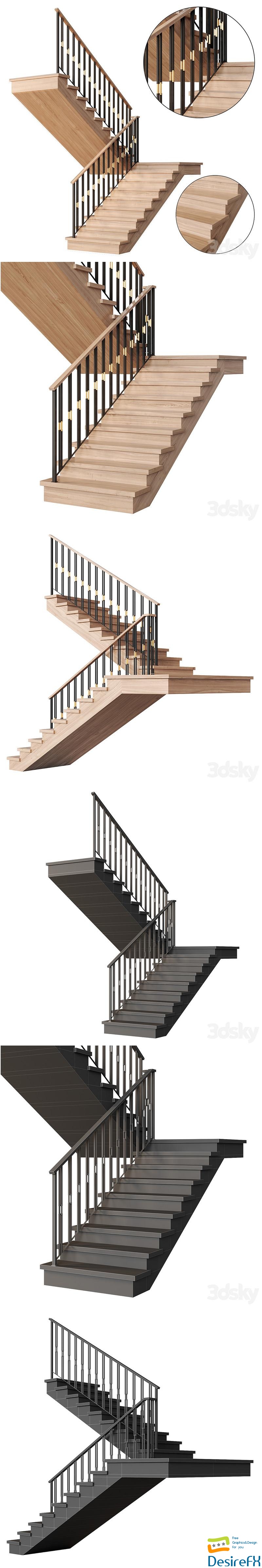 Modern staircase 11 3D Model