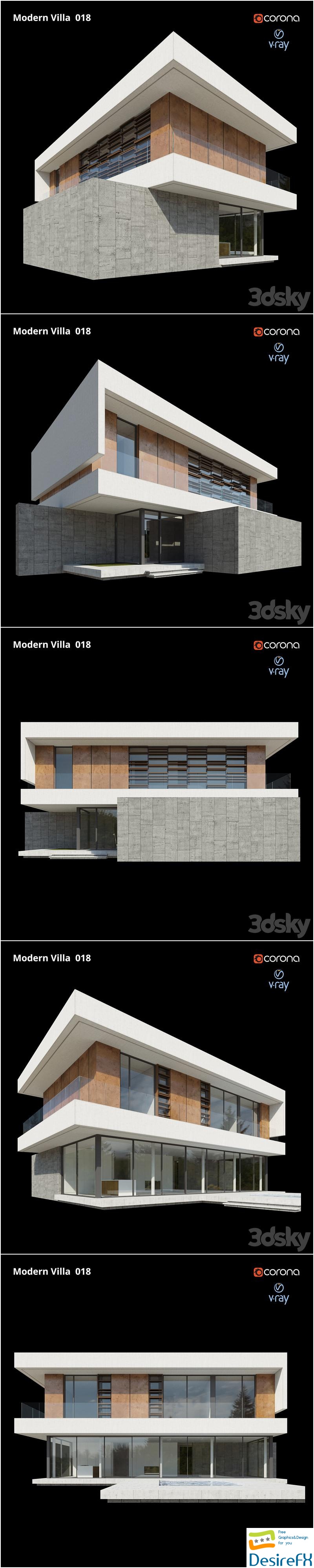 Modern Villa Design 018 3D Model