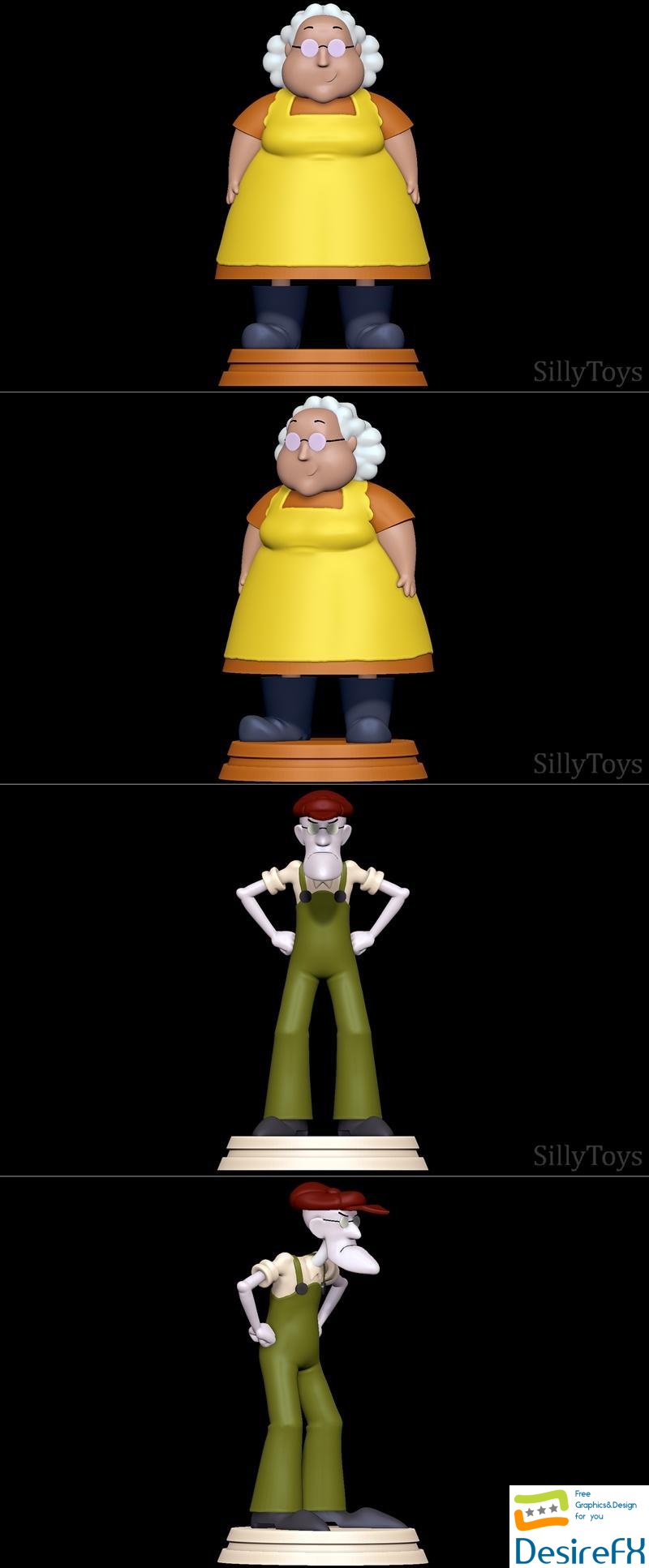 Muriel Bagge and Eustace Bagge - Courage the Cowardly Dog 3D Print