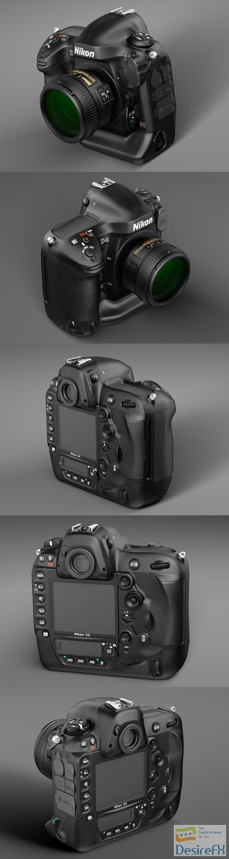Nikon D4 2014 3D Model