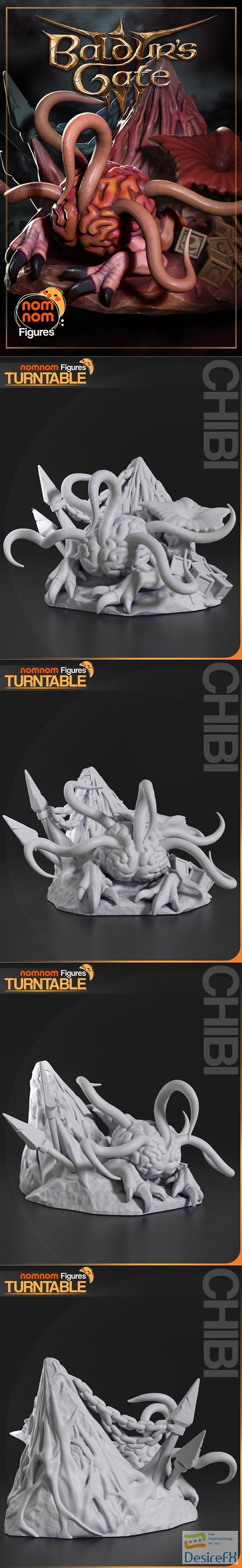 Nomnom Figures – Chibi Us from Baldur Gate 3 – 3D Print