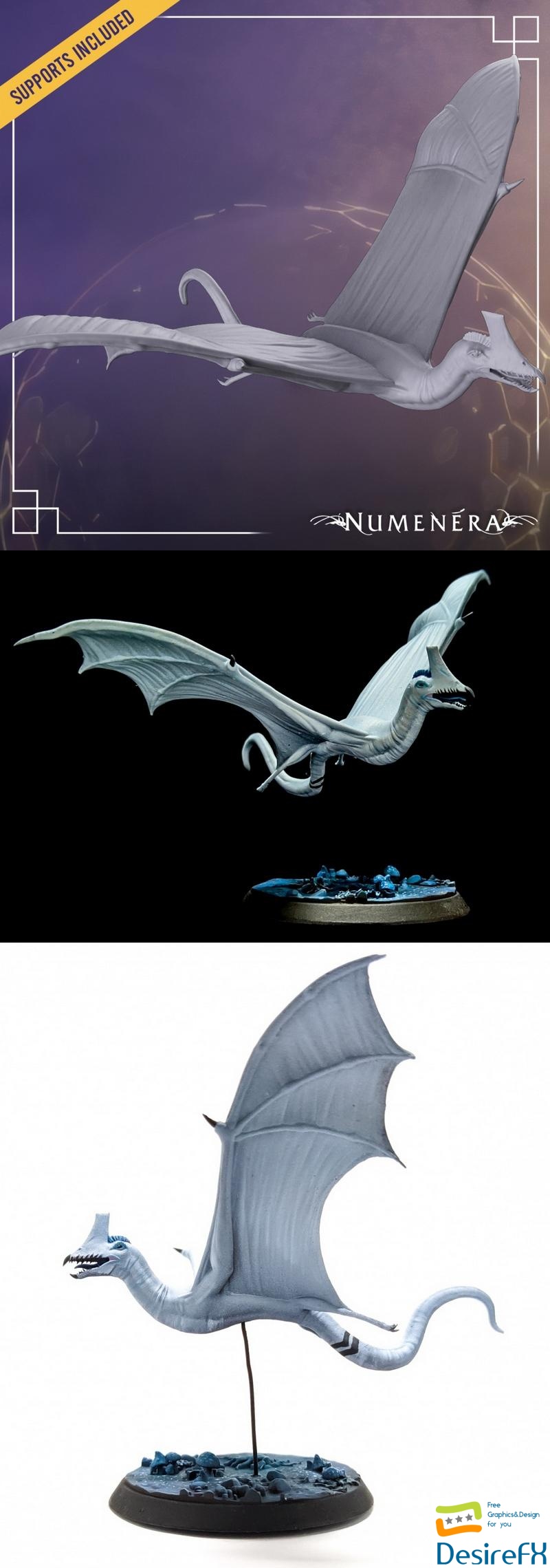 Numenera - White Drake - 3D Print