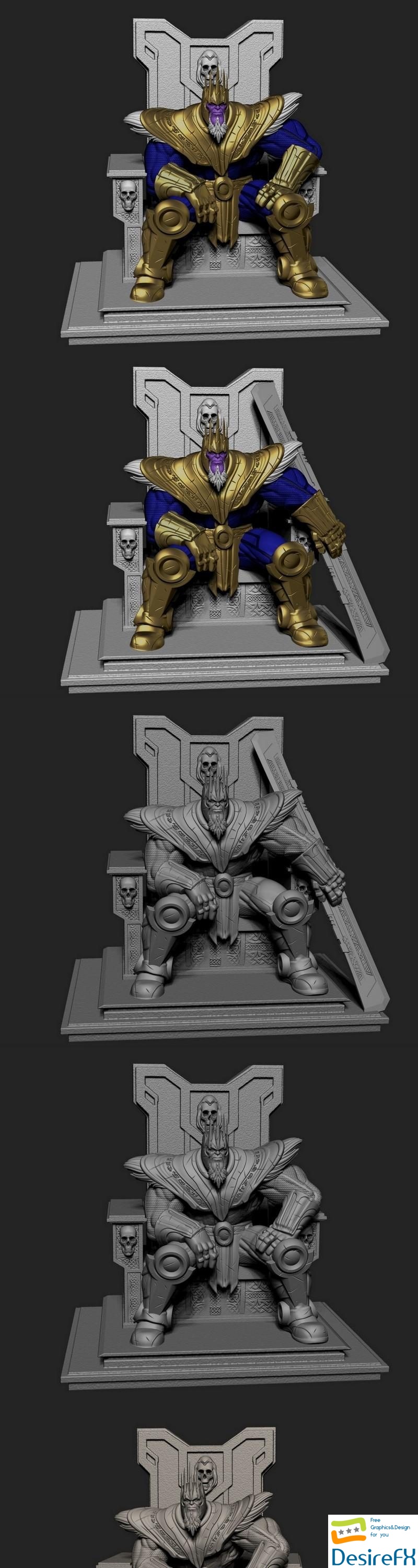 Old Thanos on Throne - 3D Print