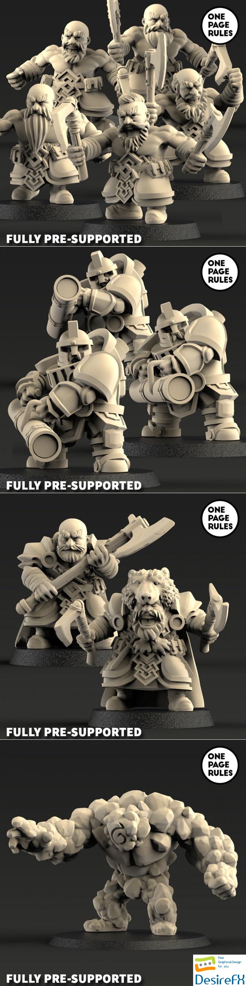 One Page Rules - Dwarf 3D Print