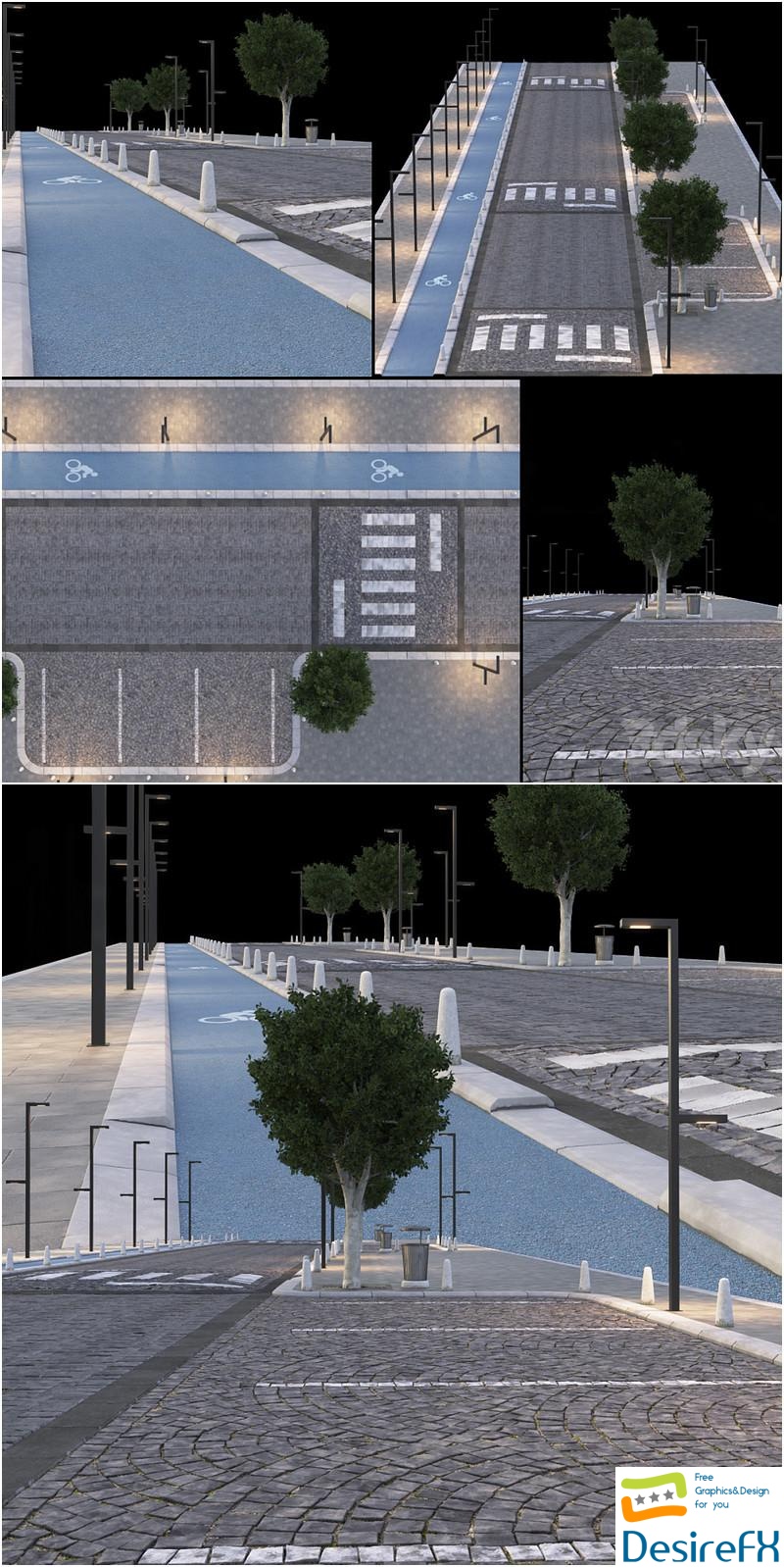 Paving and Sidewalk # 4 3D Model