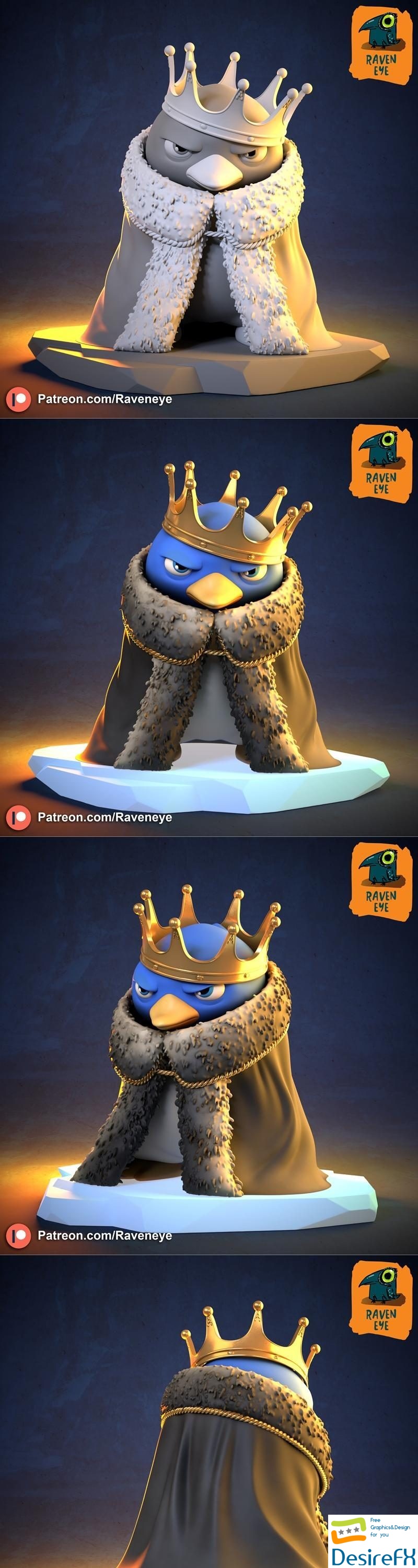 Penguin King 3D Print