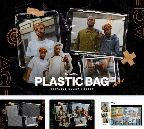 Plastic Bag Overlay Photo Effect Template - YTMQ6P8
