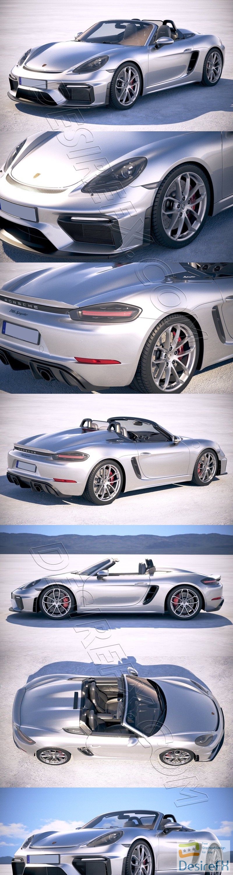 Porsche 718 Boxster Spyder 2020 3D Model
