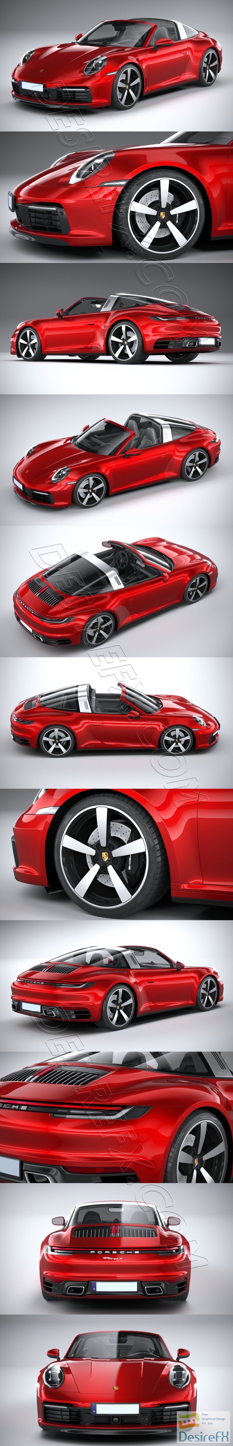 Porsche 911 Targa 2021 3D Model