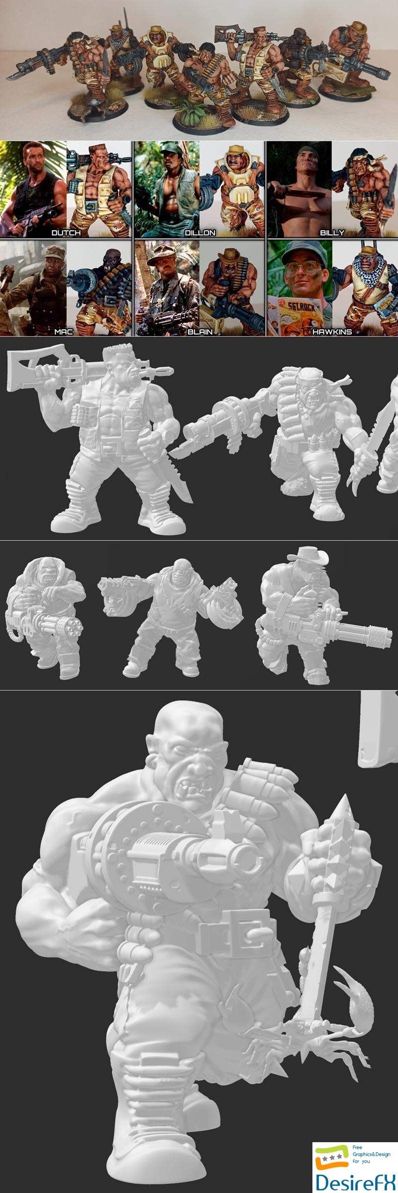 PREDATOR Ogryn Squad 3D Print