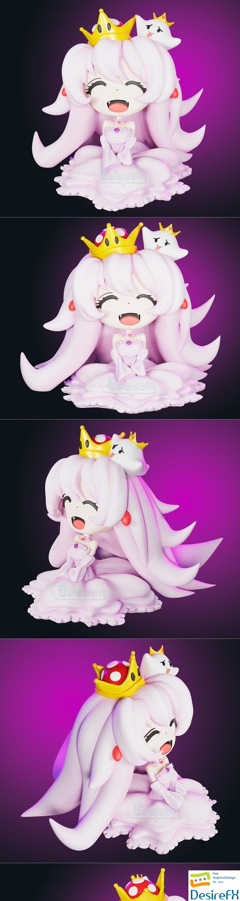 Princess King Boo 3D Print