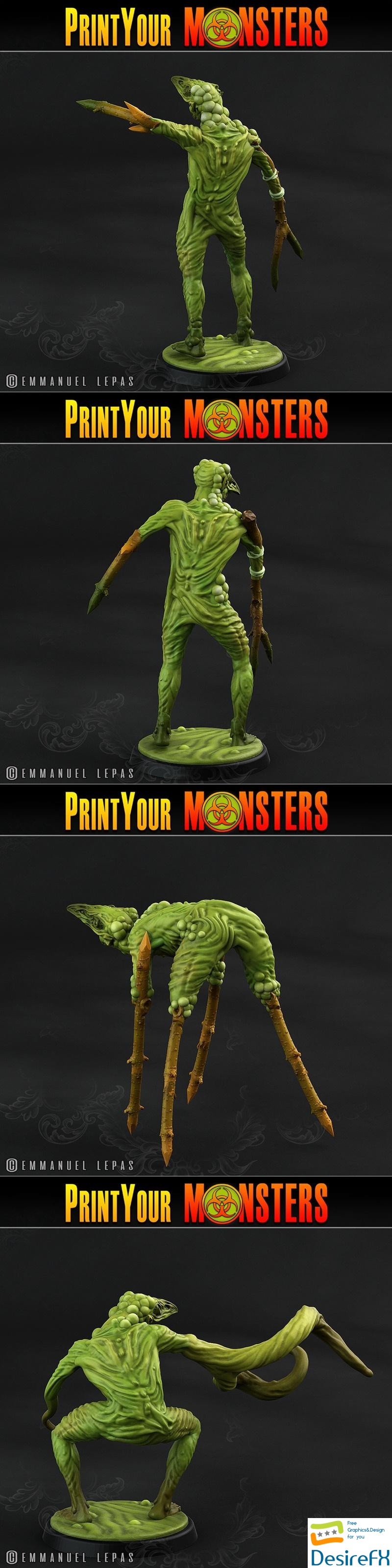 Print Your Monsters - 6 Plague Men Pack 3D Print