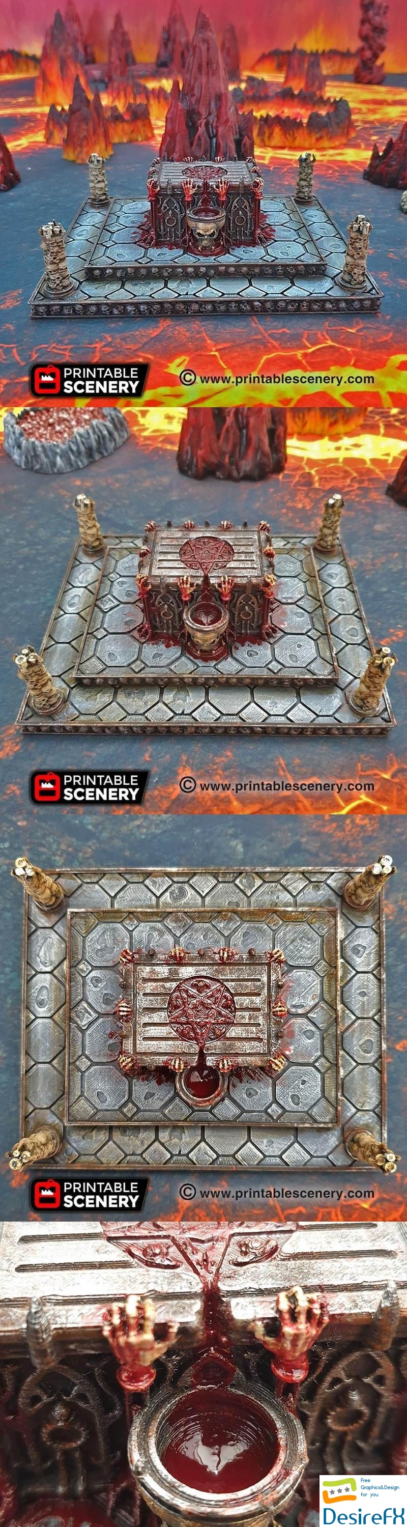 Printable Scenery - Sacrificial Altar - 3D Print