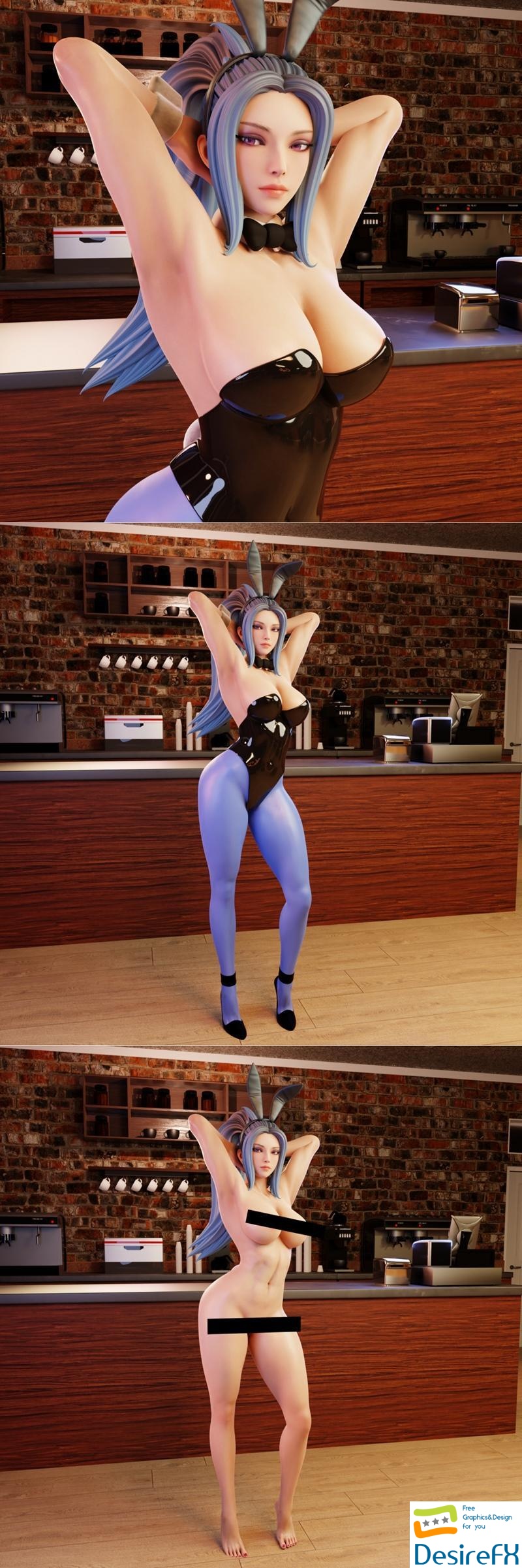 QB Works - Bunnygirls v2 3D Print