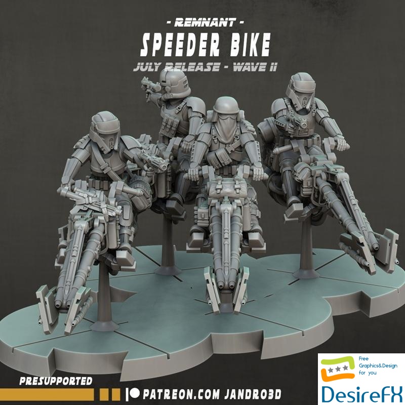 Remnant Trooper - SpeederBikes - JD026 3D Print