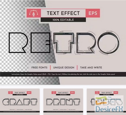 Retro - Editable Text Effect - 91955944