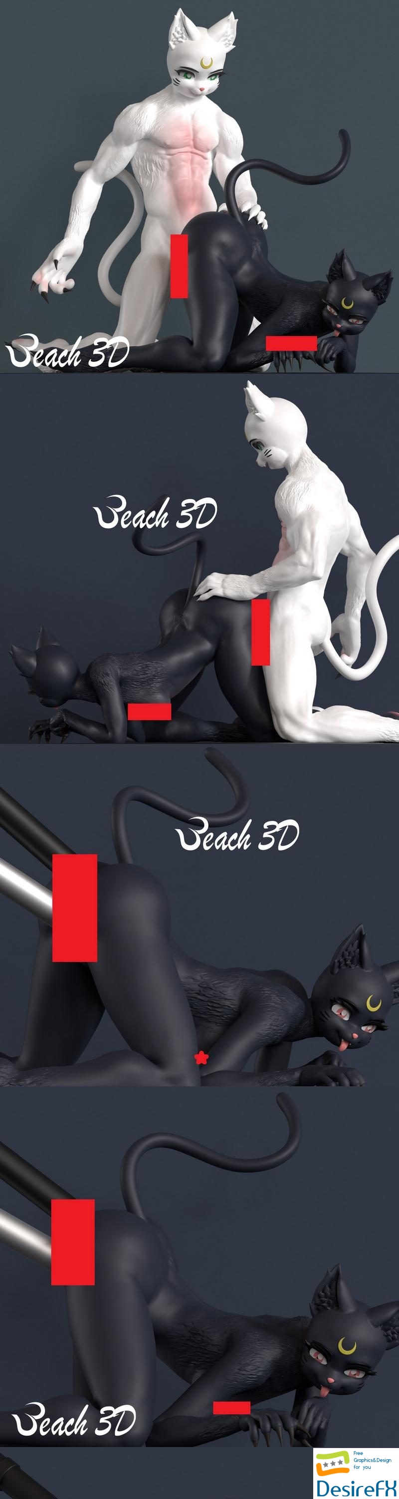 Sailor Moon Luna vs Artemis Pen Holder - 3D Print
