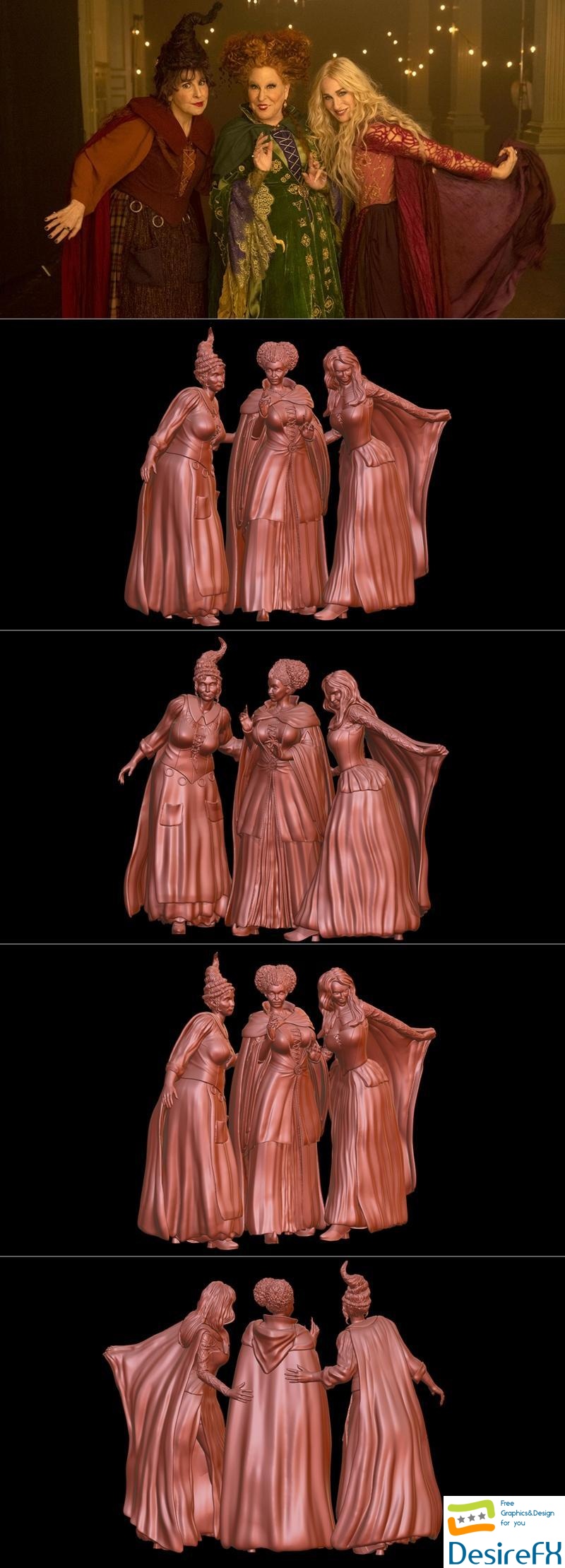 Sanderson Sisters 3D Print