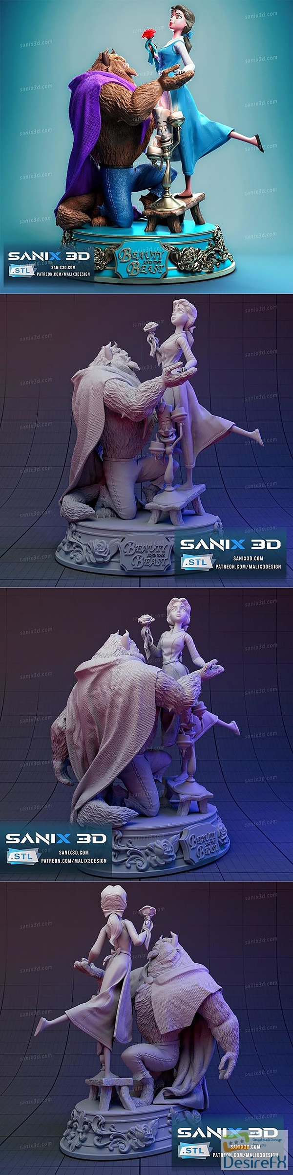 Sanix – Beauty and the Beast – 3D Print