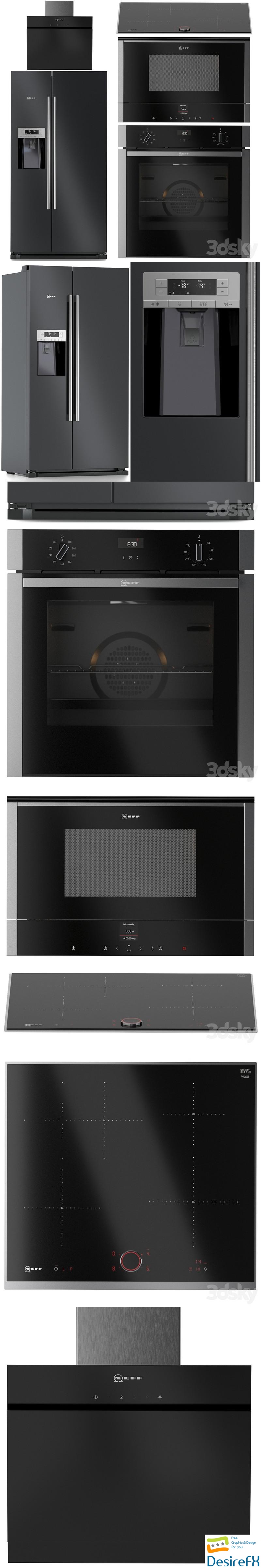 Set of kitchen appliances Neff 5 3D Model