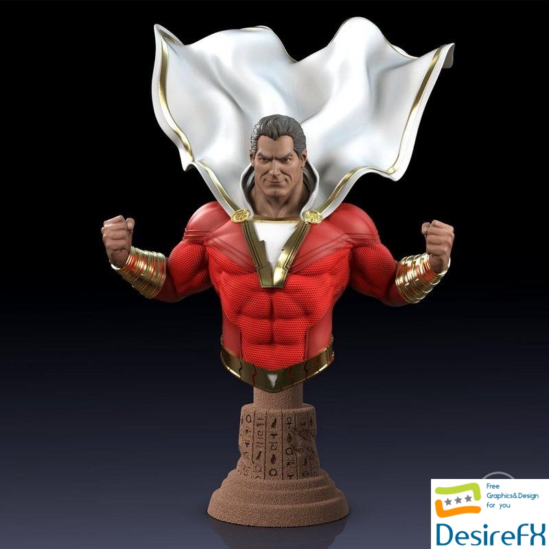 Shazam Bust - 3D Print