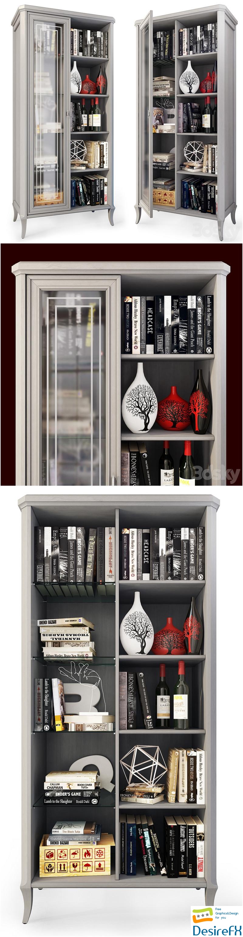 Showcase, bookcase by Angstrem 3D Model