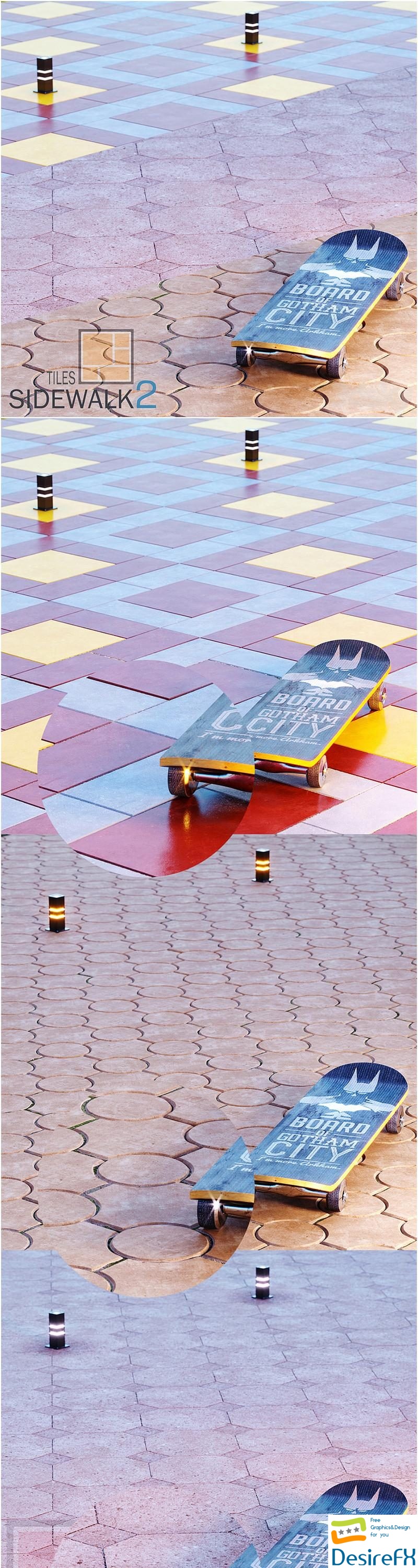 Sidewalk Tiles 2 Paving Tiles 2 3D Model