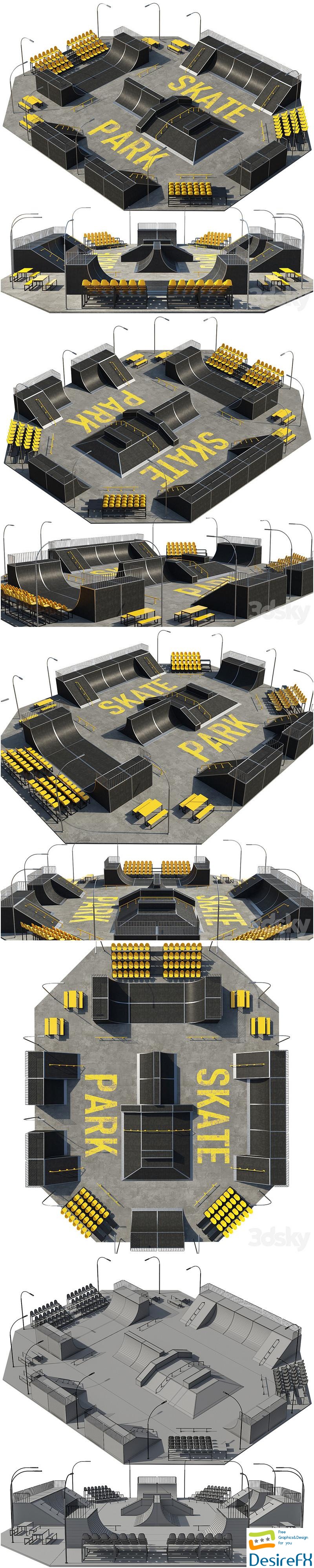 Skate park 3D Model