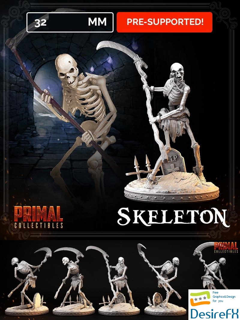Skeleton with Scythe - 3D Print