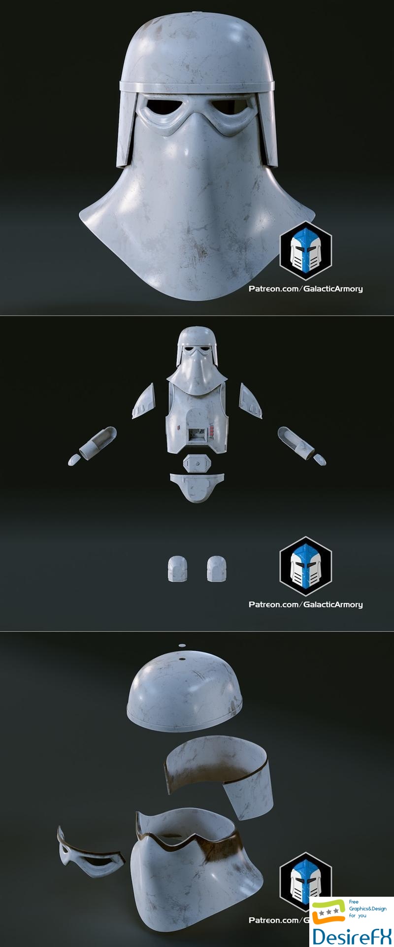 Snowtrooper Helmet and Armor 3D Print