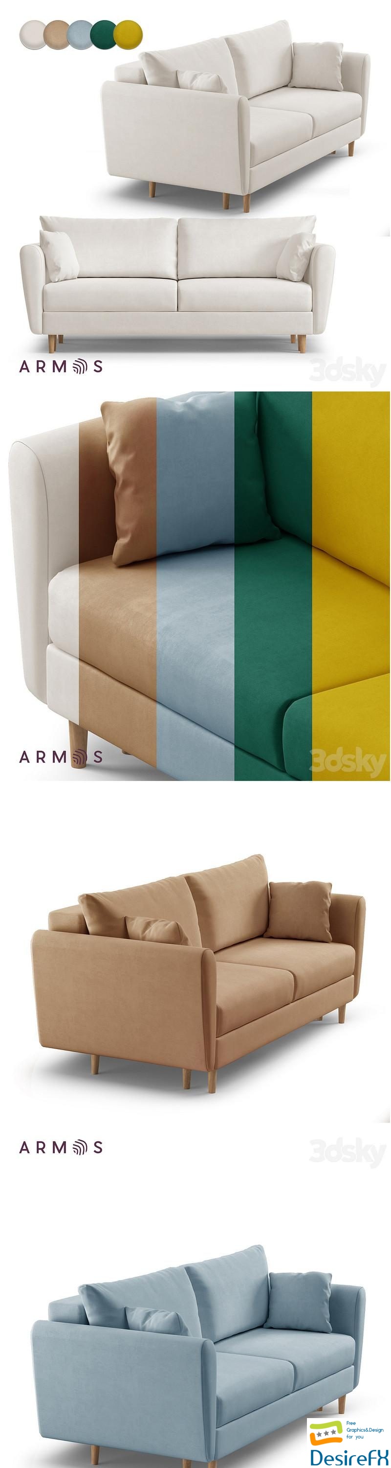 Sofa FRED by Armos 3D Model