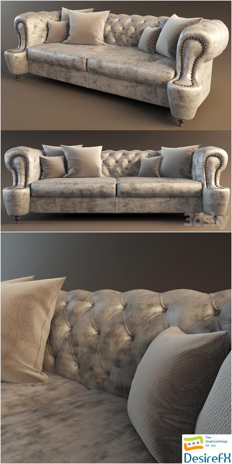 Sofa Pigoli Omero 3D Model