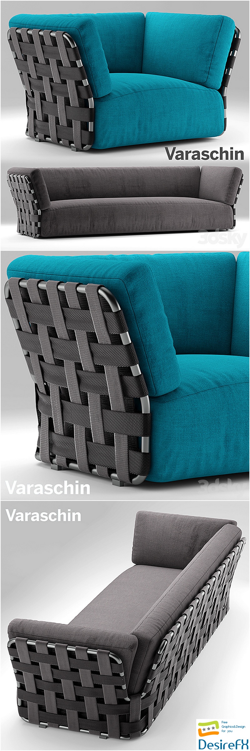 Sofa varaschin obi sofa 3D Model