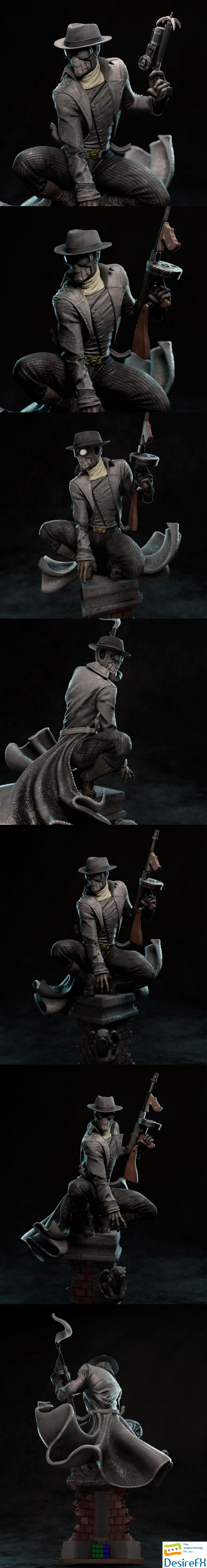 Spider Noir Statue - 3D Print