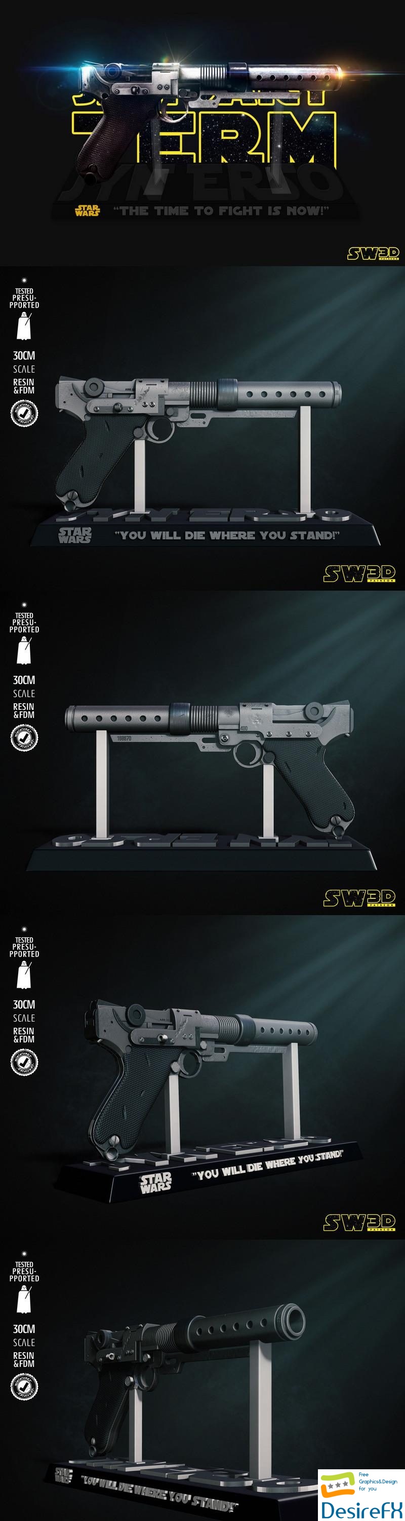 Star Wars - A-180 Blaster - 3D Print