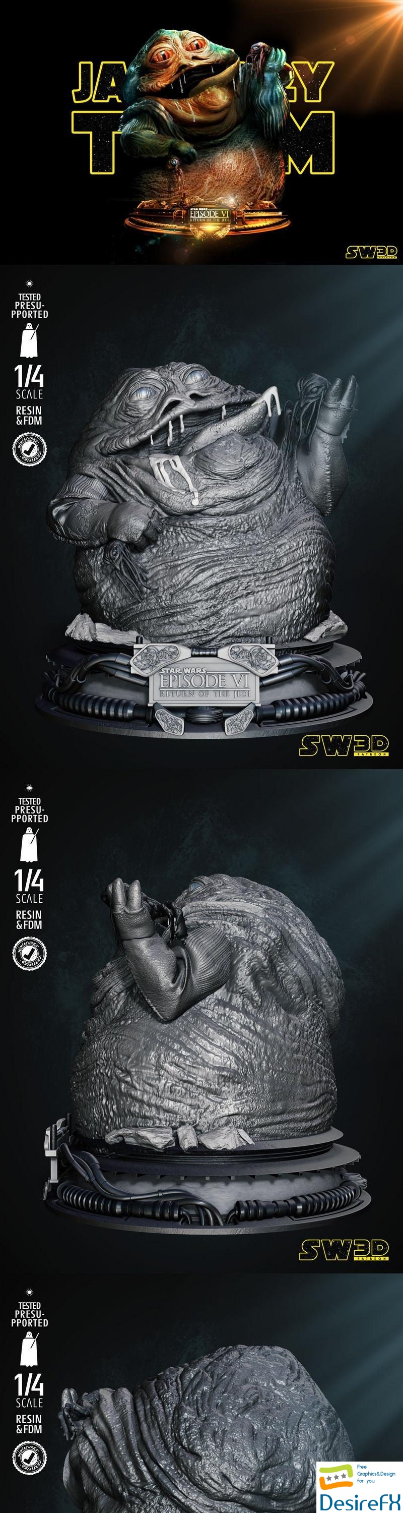 Star Wars - Jabba Bust - 3D Print